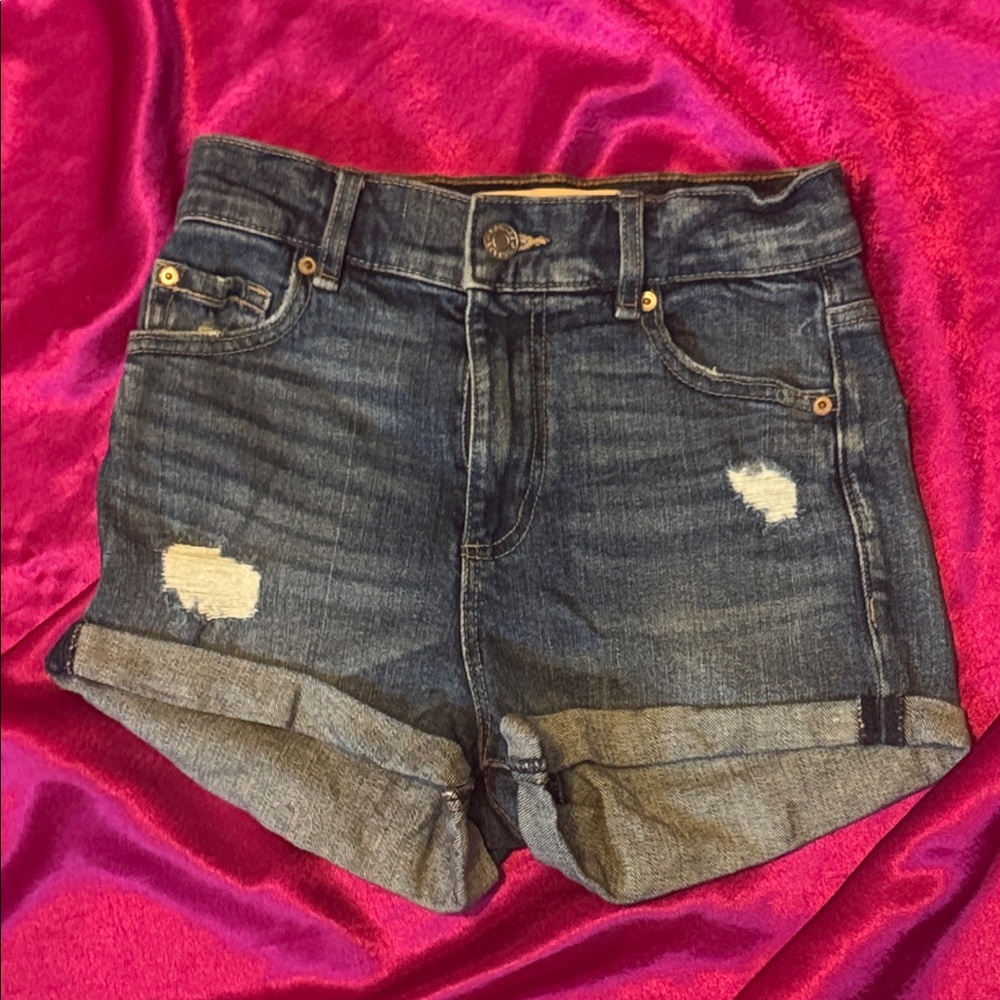 Garage jeans size 0 stretch high waist Denim Blue Women's Shorts